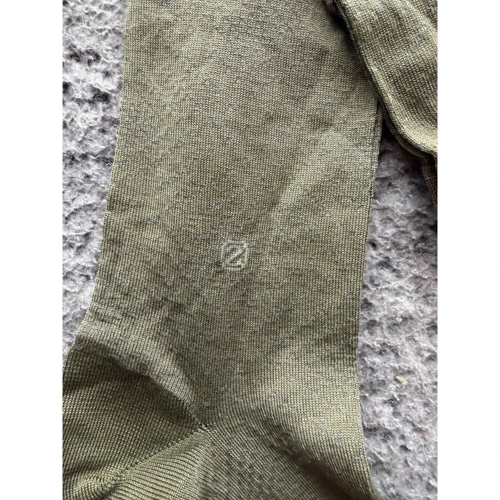 NWT Ermenegildo Zegna Check Knee Socks Eucalyptus Microfan One Size Unisex